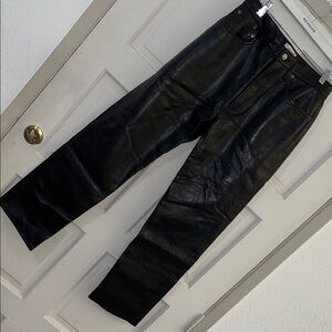 Agolde Black Leather Pants
